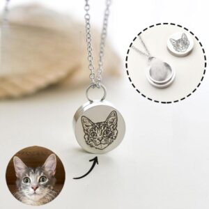 Custom Pet Memorial Pendant - Photo & Engraving Keepsake