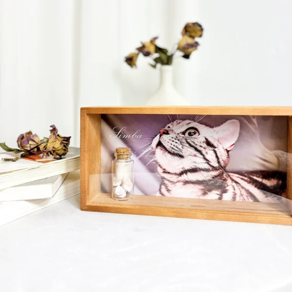 Pet Memorial Night Light Frame with Glass Keepsake Bottle - Cherish and Preserve Your Pet’s Memory - Image 8