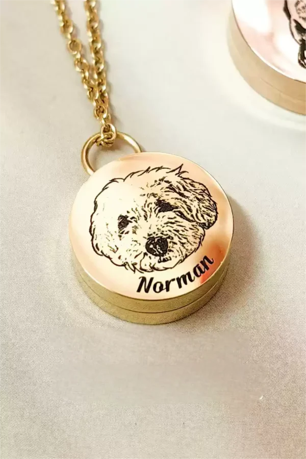 Custom Pet Memorial Pendant - Photo & Engraving Keepsake - Image 3