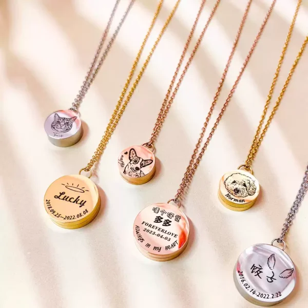 Custom Pet Memorial Pendant - Photo & Engraving Keepsake - Image 2