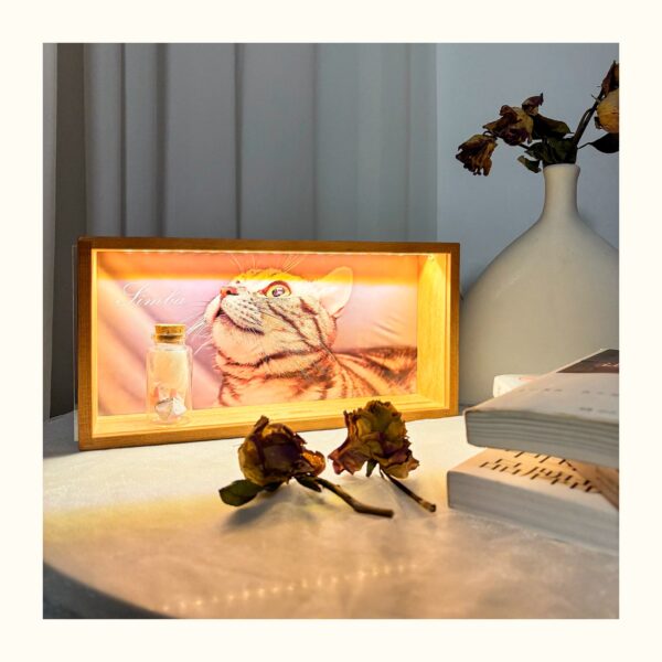 Pet Memorial Night Light Frame with Glass Keepsake Bottle - Cherish and Preserve Your Pet’s Memory - Image 10