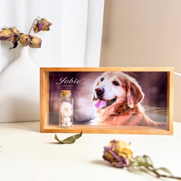 Pet Memorial Night Light Frame with Glass Keepsake Bottle - Cherish and Preserve Your Pet’s Memory - Image 5