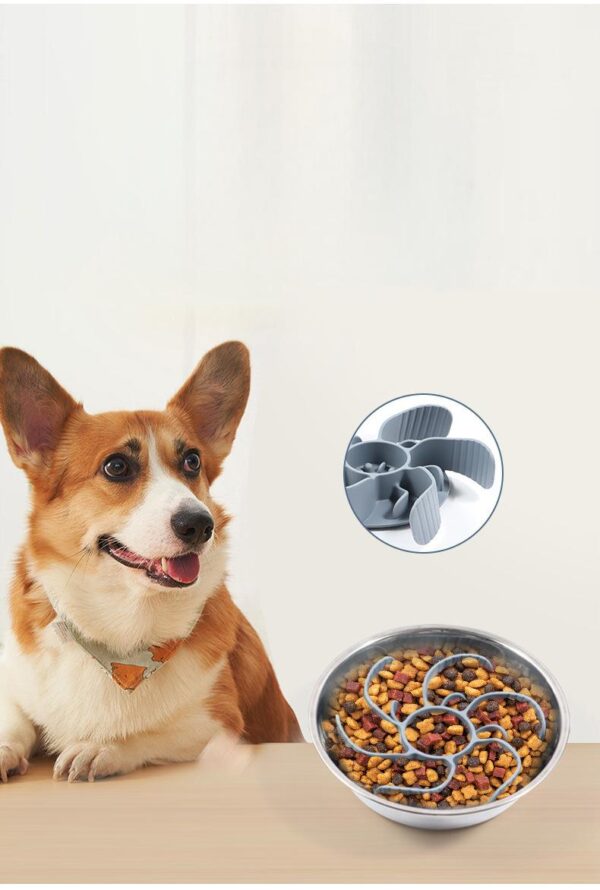 Dog Puzzle Slow Feeder Bowl – Silicone Anti-Choke Food Dish for Pets - Image 2