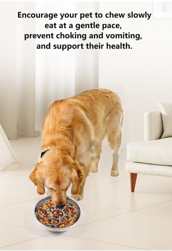 Dog Puzzle Slow Feeder Bowl – Silicone Anti-Choke Food Dish for Pets - Image 3