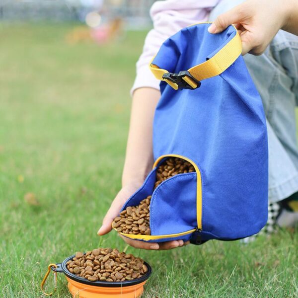 Portable Waterproof Dog Food Storage Bag – Foldable, Lightweight, Travel-Friendly