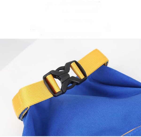 Blue pet food bag with zipper
