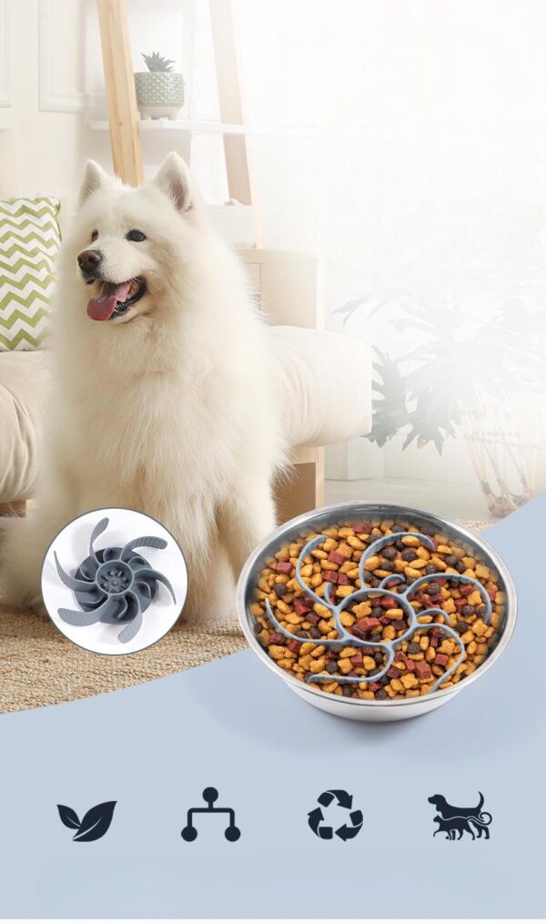 Dog Puzzle Slow Feeder Bowl – Silicone Anti-Choke Food Dish for Pets