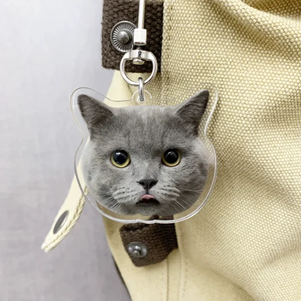 Custom double-sided pet acrylic keychain
