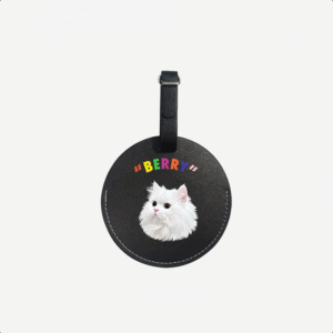 Custom Pet Luggage Tag – Personalized Travel ID Tag with Pet Portrait