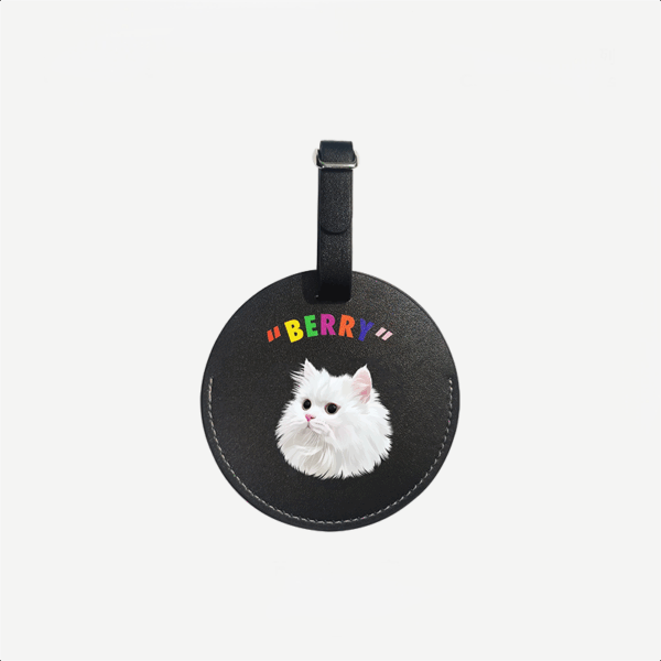 Custom Pet Luggage Tag – Personalized Travel ID Tag with Pet Portrait